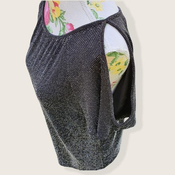 Forever New Cold Shoulder Glittery Top Sz 8 - Picture 3 of 8
